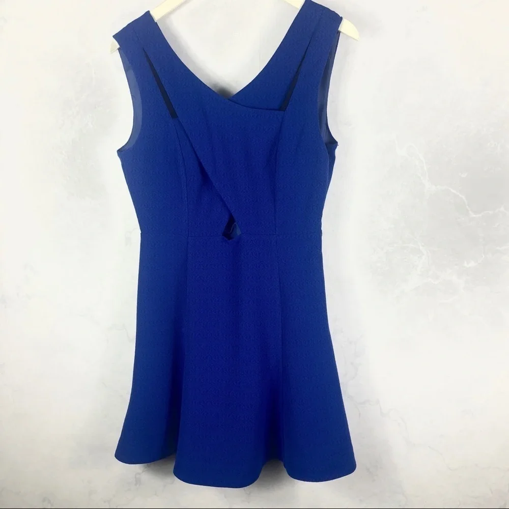 [J.O.A.] Blue Crossover Cut Out Dress